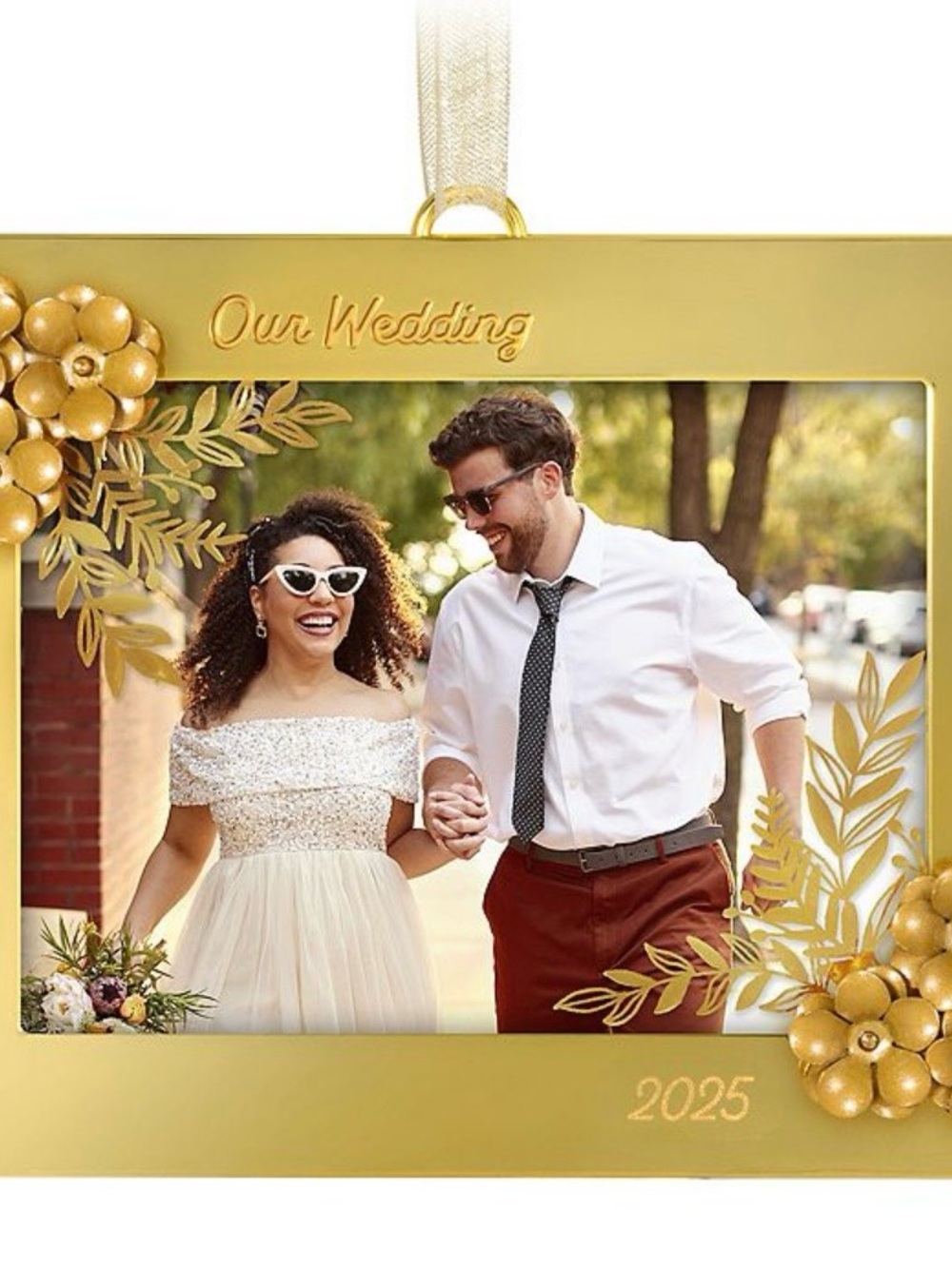 Hallmark Keepsake 2025 Photo Frame Ornament "Our Wedding" New in Box